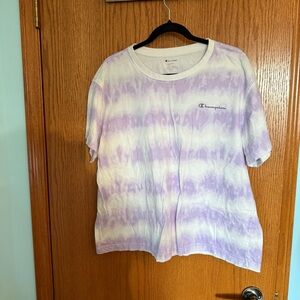 Champion Lavender and White Tee